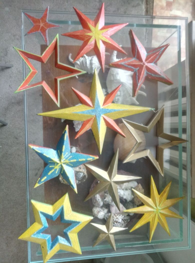 Звезда светящая. Новогодняя звезда. Декор. handmade.