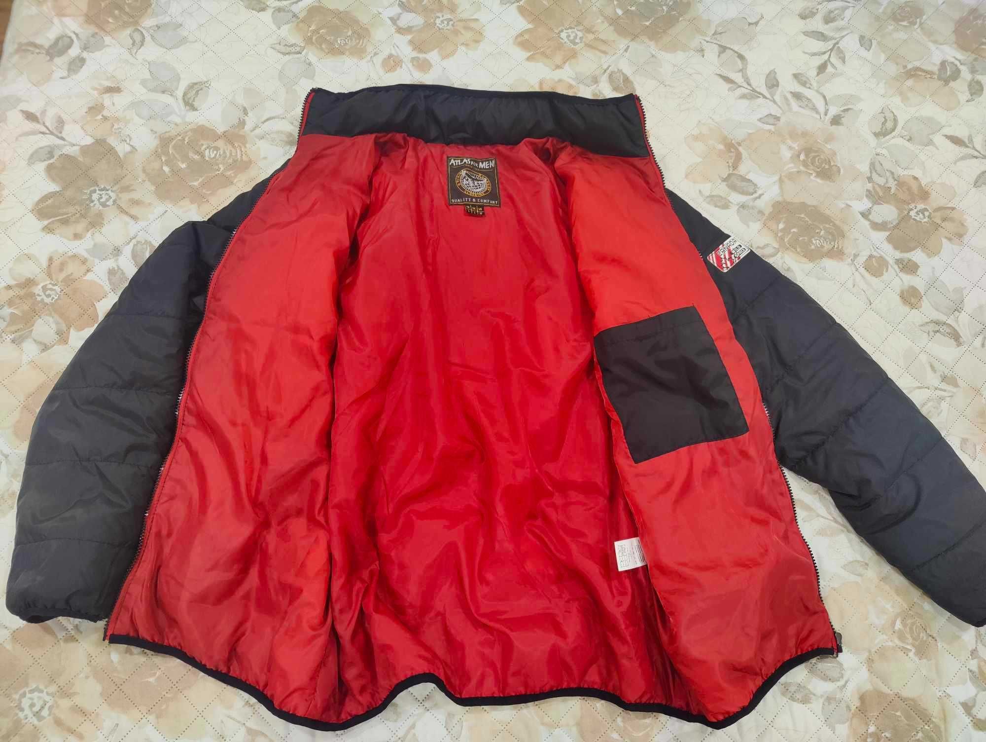 Casaco Atlas for Men preto e vermelho c/ capuz tam. L excelente