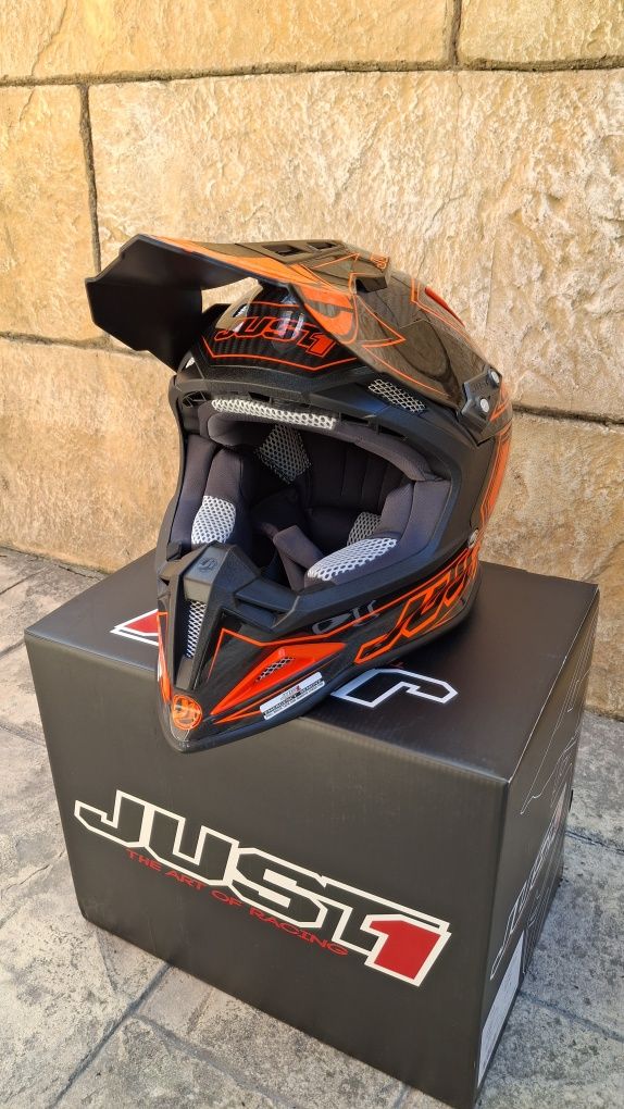 Карбоновий топ шолом JUST1 J12 шлем airoh ktm sx exc ендуро kovi geon