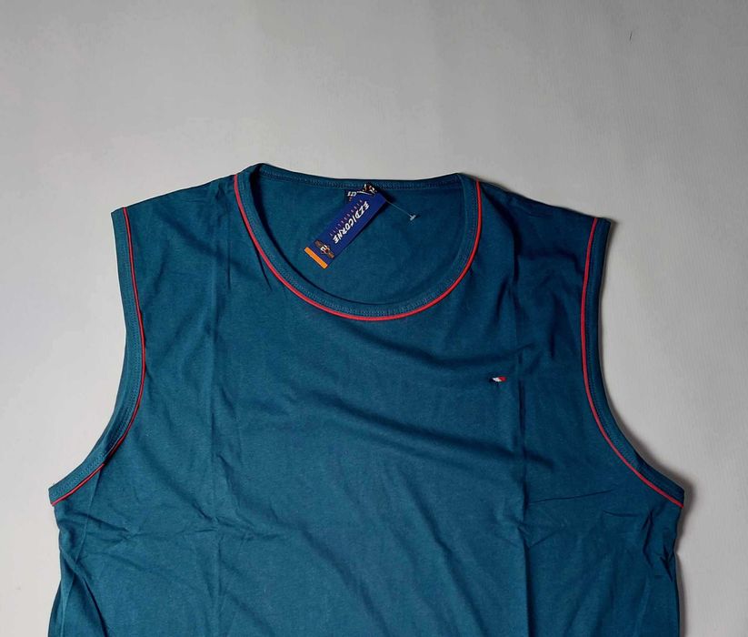 Bezrękawnik męski koszulka bez rękawów bawełna Ezdicorne r 5XL-130 cm