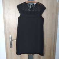 Czarna sukienka Reserved 38/M koronka