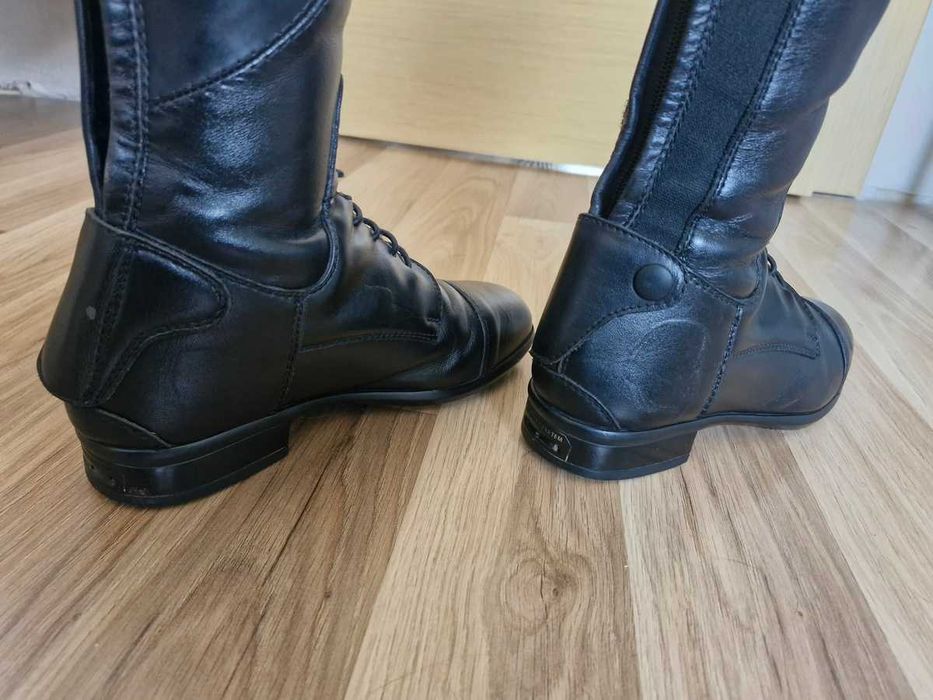 Skórzane oficerki jeździeckie Tattini Boxer Close Contact r.38 Czarne