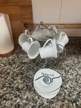 Conjunto de chavenas café com suporte
