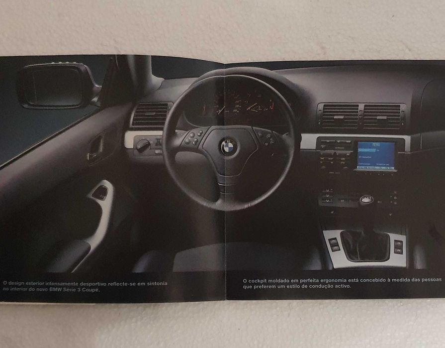 Pequeno Catálogo desdobrável do automóvel BMW Série 3 Coupé - 1999/00