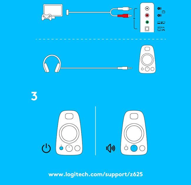 Głośniki z wejściem optycznym LOGITECH Z625 2.1 THX 400W z gwarancją!