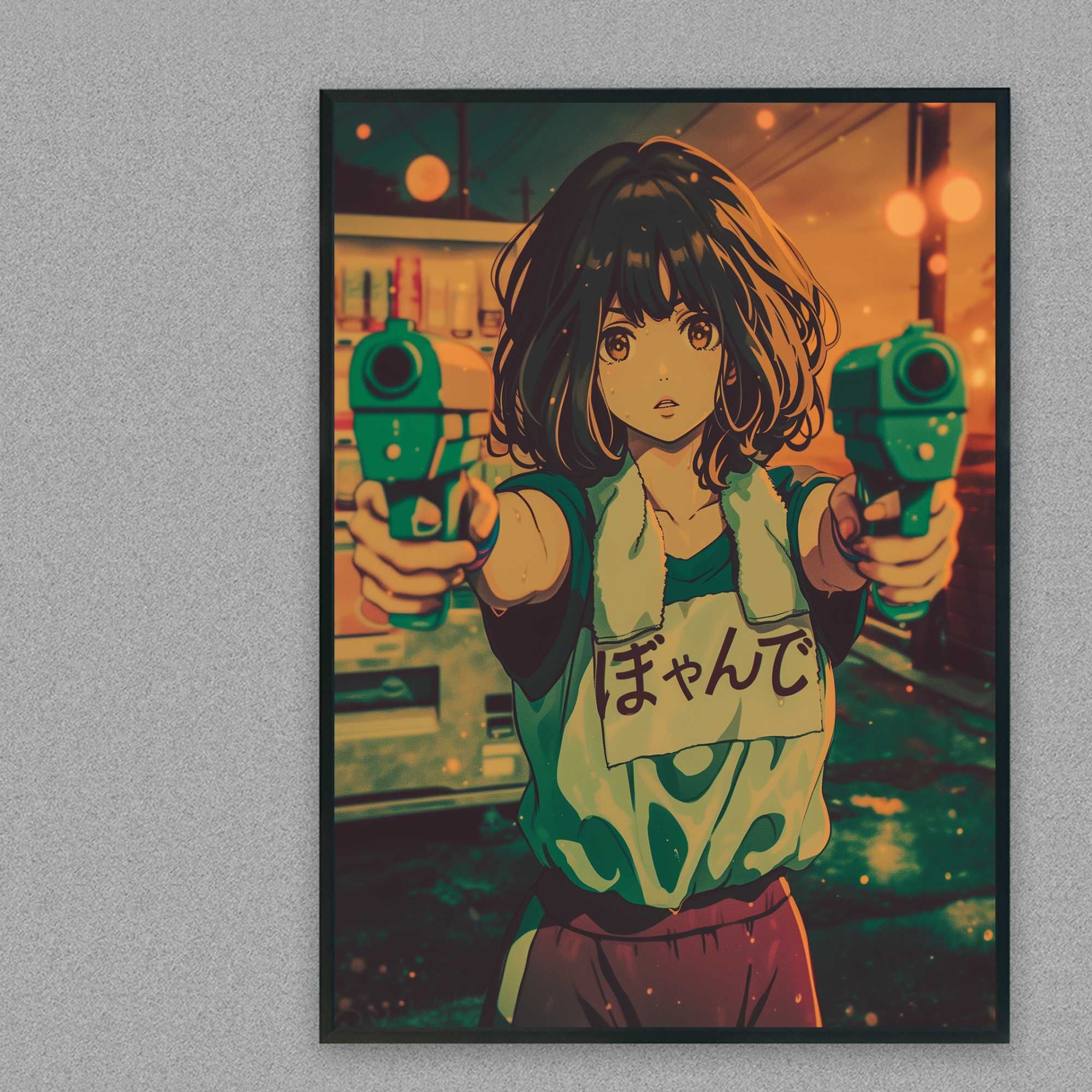 plakat anime manga japoński styl, plakat postać anime styl manga
