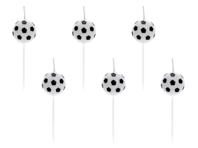 Świeczki urodzinowe Piłki 2,5cm 6szt. PartyDeco