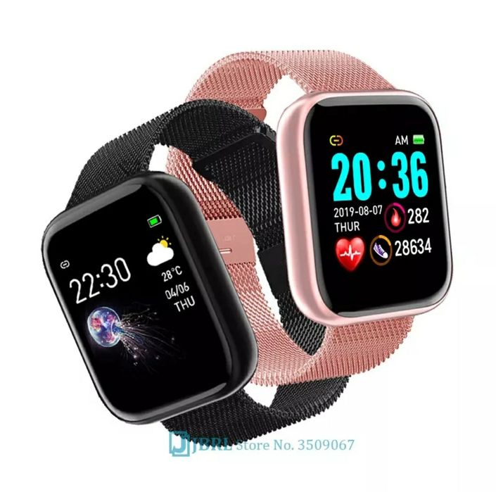 Zegarek Smartwatch dla androida IOS ze stali Rose Gold PREZENT