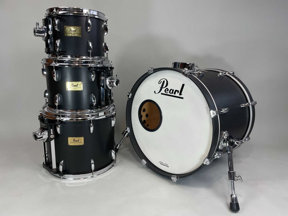 Pearl Session Custom All Maple SRX Black 20"/10"/12"/14" Perkusja