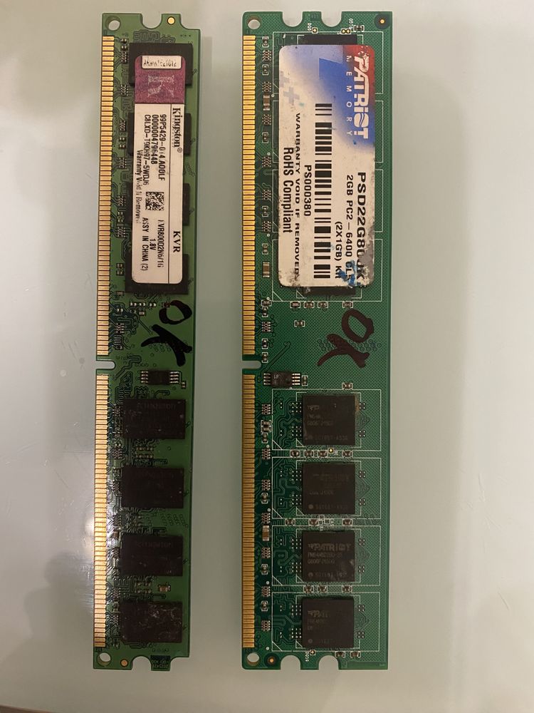 Оперативная память (RAM) DDR2 800Mhz 2x1Gb