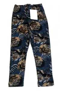 Legginsy 3D lew cienkie denim (Kolor: Granatowy; R 110