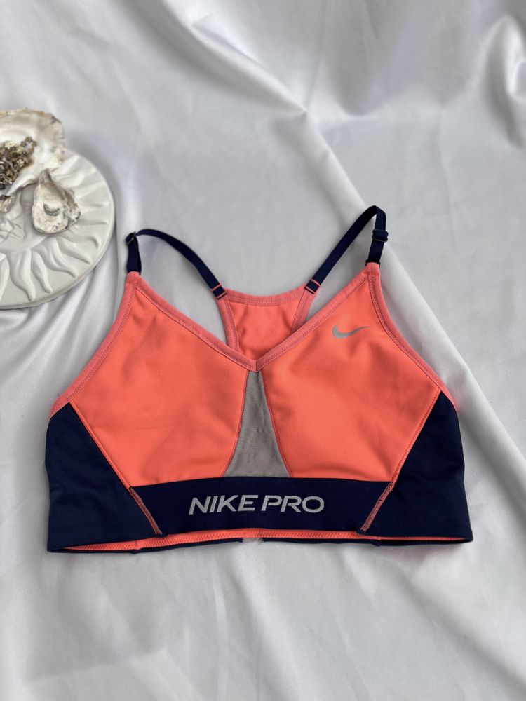 Sportowy biustonosz stanik neon na siłownię fitness Nike s