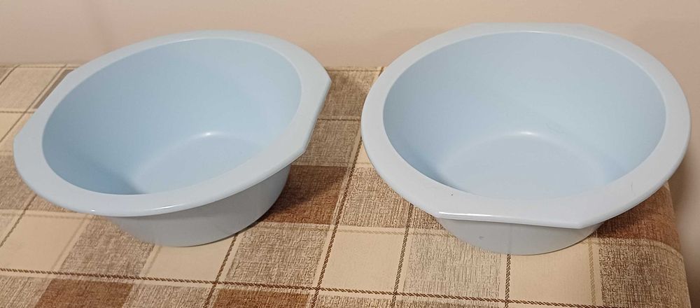 Miski miseczki 0,5 l komplet 2 szt niebieskie solidne głębokie