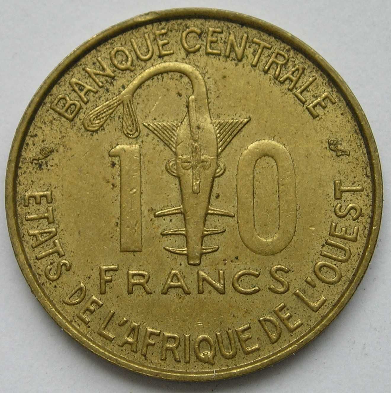 Francuska Afryka Zachodnia 10 franków 1964 - stan 1/2