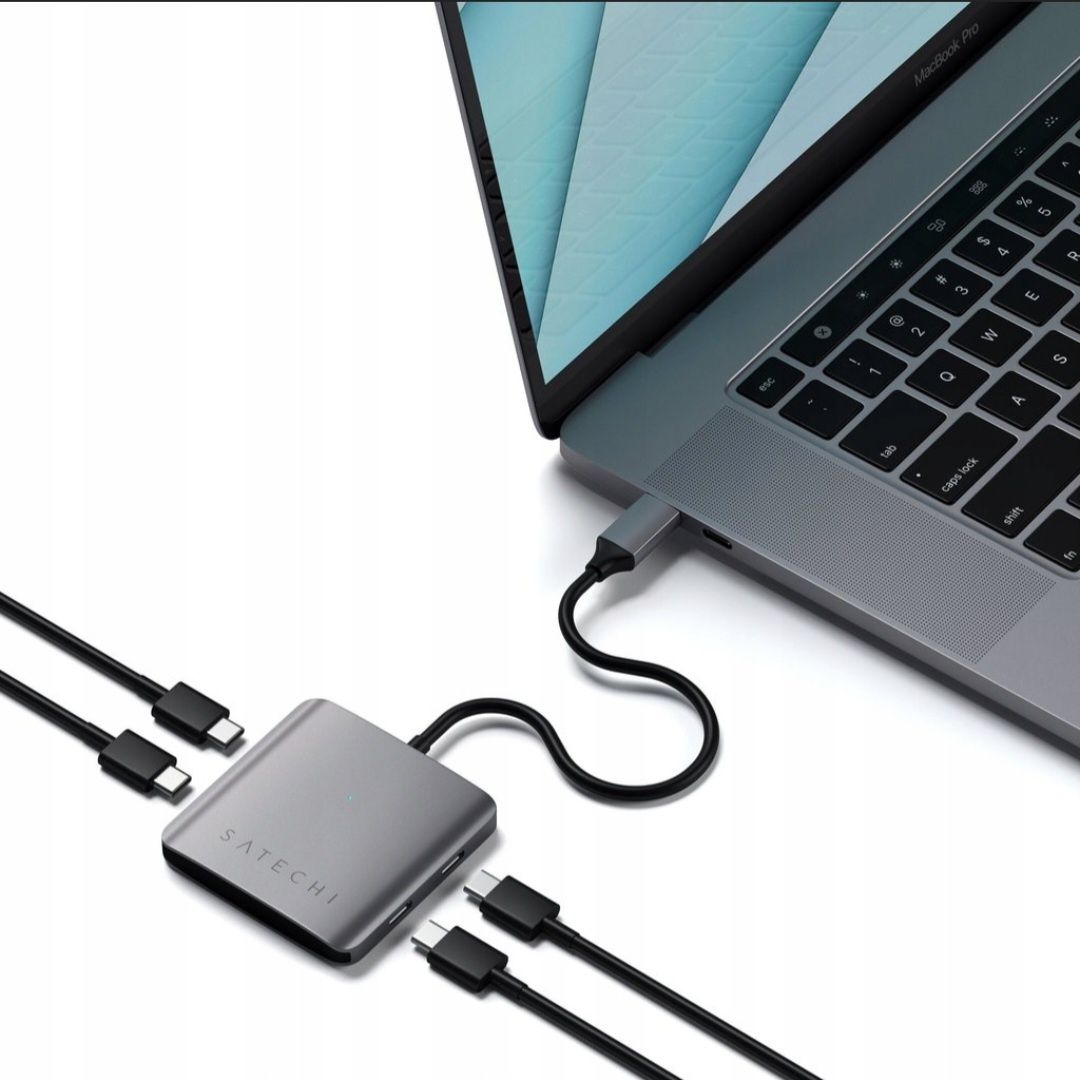 Satechi 4-Port USB-C Hub - Poczwórny Adapter 4w1