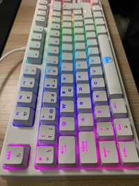 Teclado mecânico branco RGB (NOVO)