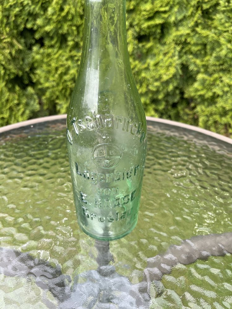 Butelka O.Tscharncke Lagerbier E.Hasse Breslau (Wrocław)