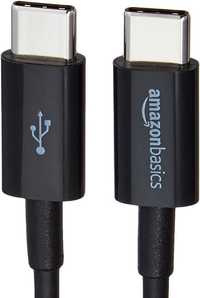 Amazon Basics - Cabo adaptador USB-C para USB-C, 1,8 m, preto