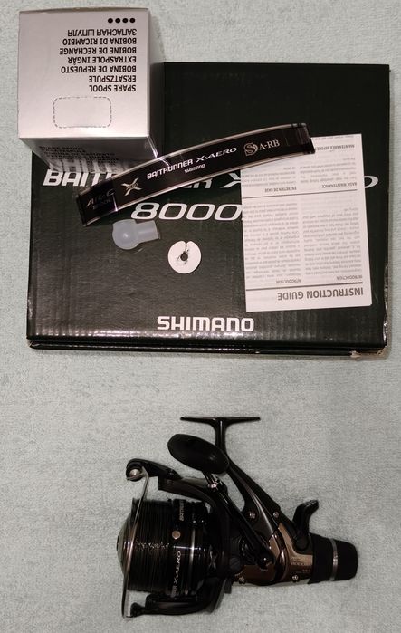 2 x NOWE Kołowrotek Shimano Baitrunner X-Aero 8000 RA