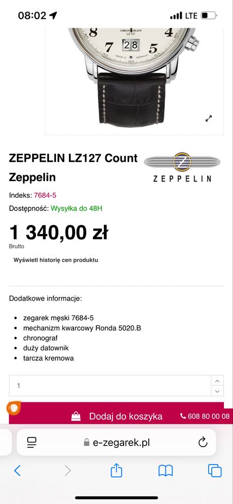 Zegarek Zeppelin LZ127 kwarcowy