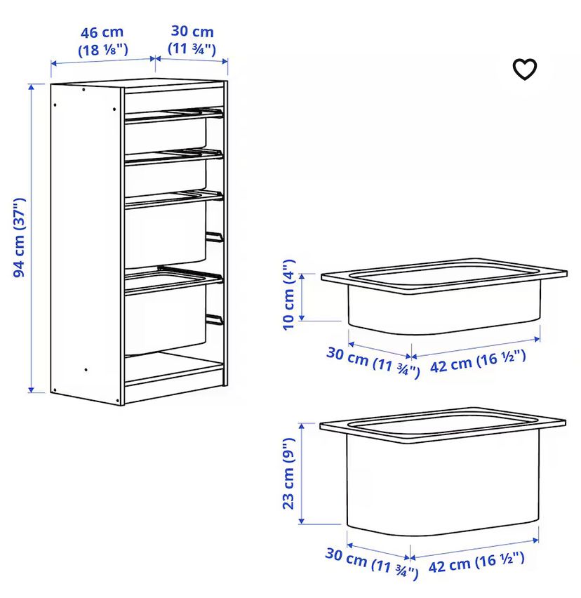 Regały z pojemnikami IKEA