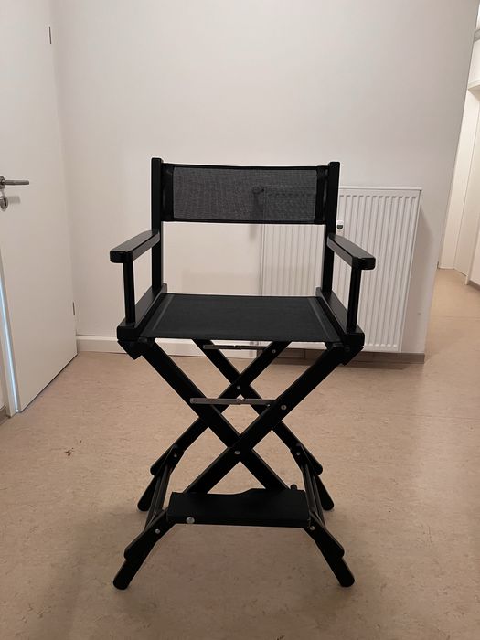 Krzesło wizażowe Makeup Artist drewniane regulowane