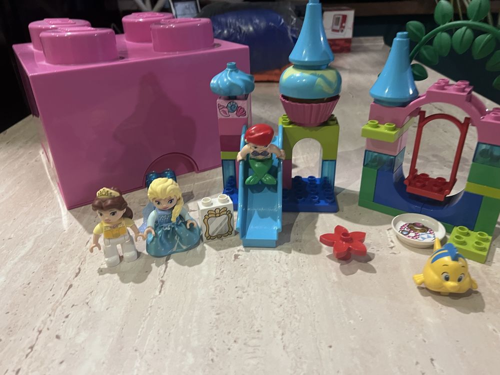 Lego Duplo 10515 Arielka + pudełko + księżnika Elza i Bella
