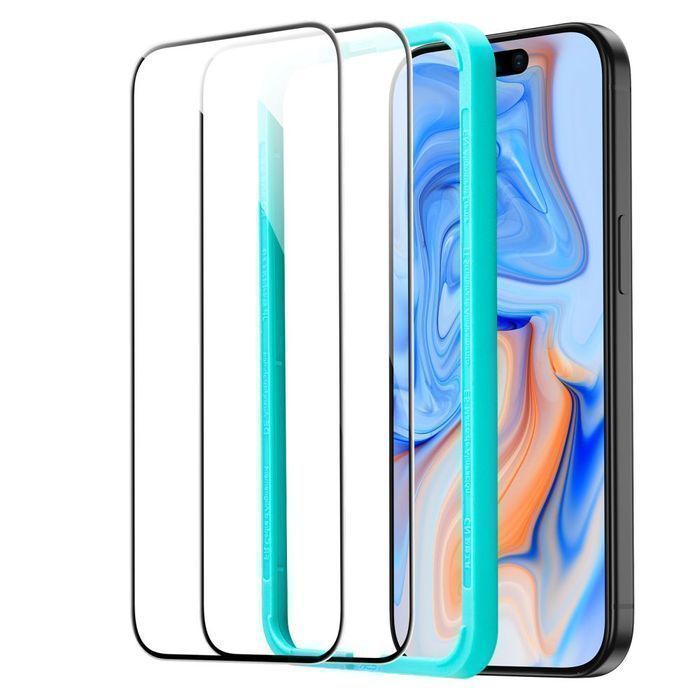 Szkło Hartowane ESR Tempered Glass 2-Pack do iPhone 15 - Czarny