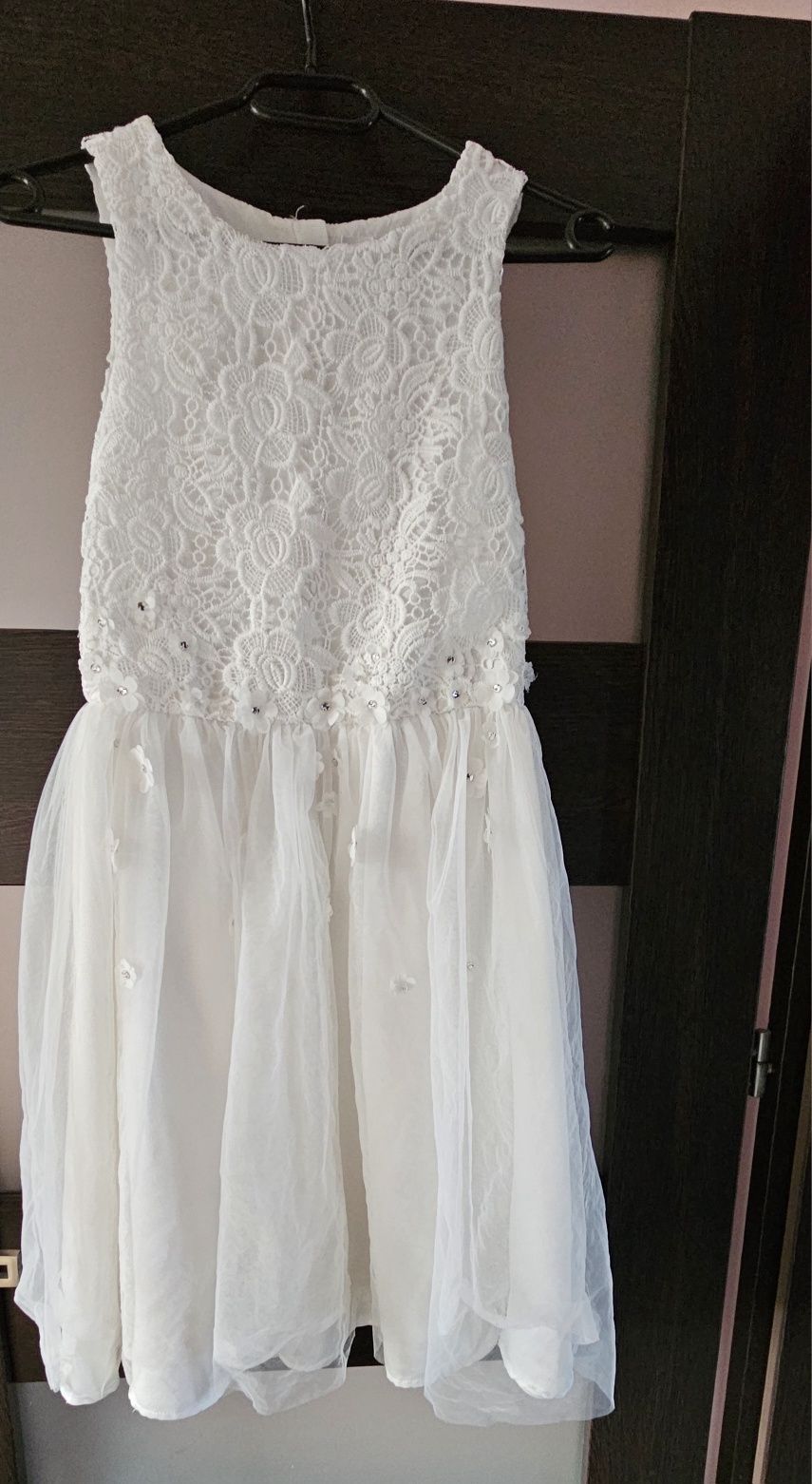 Sukienka biała 146 cm