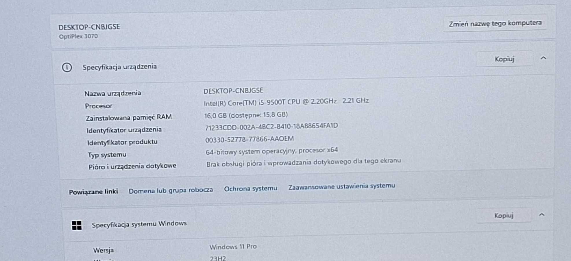DELL 3070 Mini i5-9500t