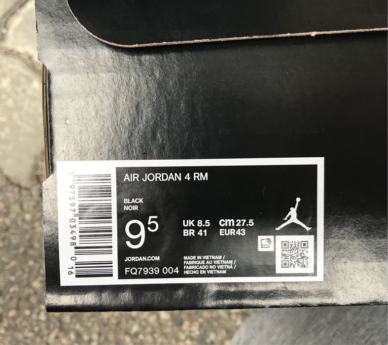 Air Jordan 4 RM black