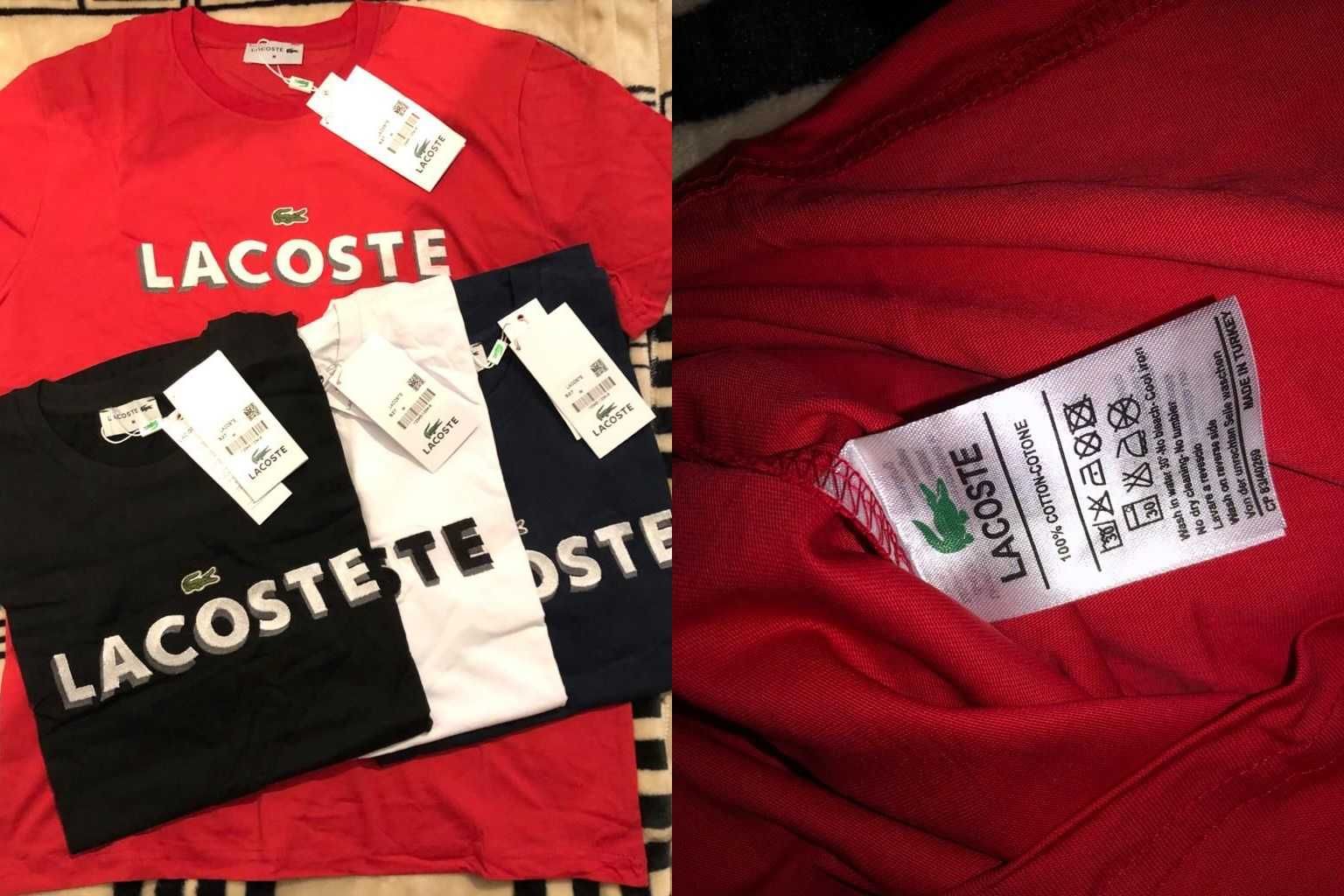 Koszulka męska duzy znaczek EA7 Lacoste Shirt rozne