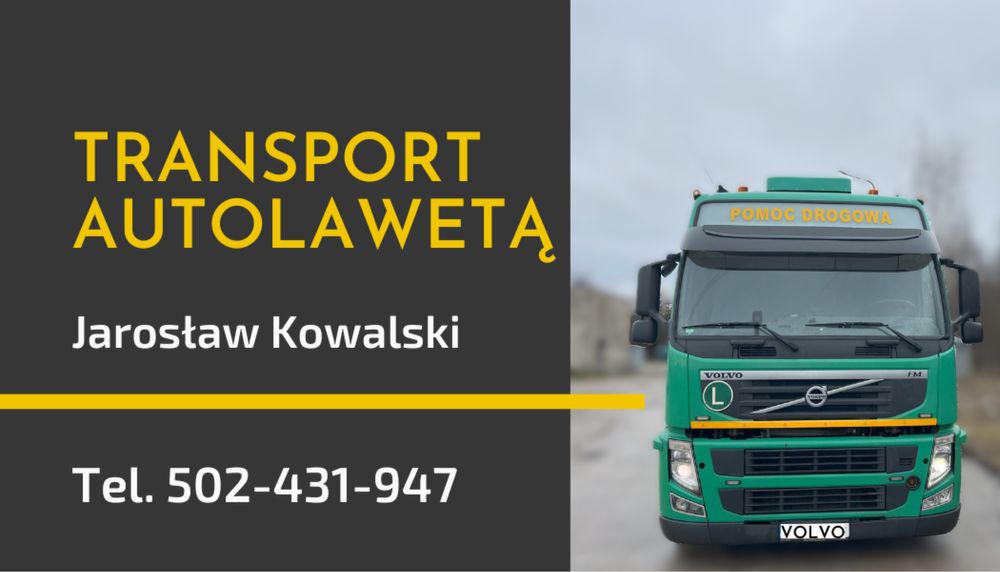 Transport autolaweta, pomoc drogowa, przewóz maszyn, przewóz ciagników