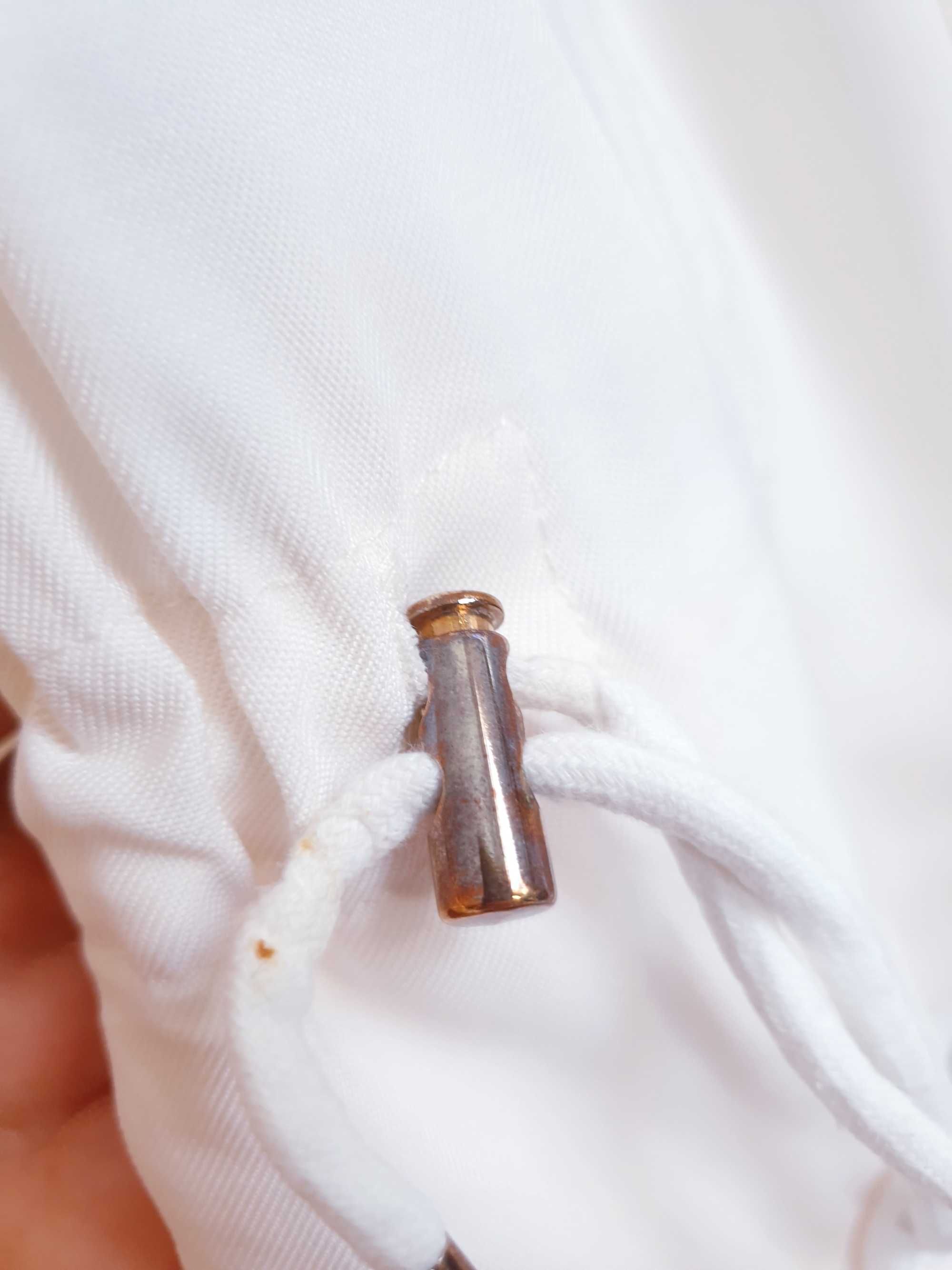 Biała śmietanowa narzutka marynarka lyocell Amisu 36