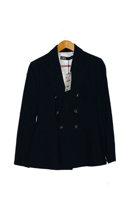 Blazer tweed azul-marinho, novo c/etiqueta /Zara