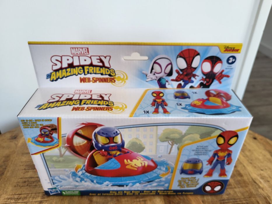 Spidey Amazing Friends Figurka SPIDEY 10cm + Pojazd HOVER SPINNER
