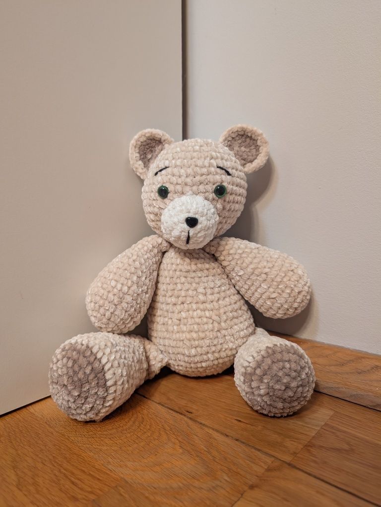 Maskotka pluszak DIY miś kotek zajączek maskotki włóczka handmade