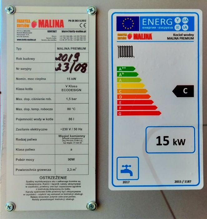 Piec na Ekogroszek 15 kW -> 5 Klasa, SKZP, Zapalarka Gratis