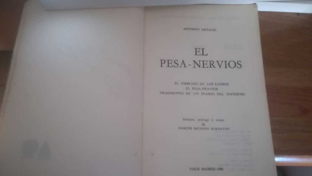 El pesanervios - Antonin Artaud (Em língua espanhola)