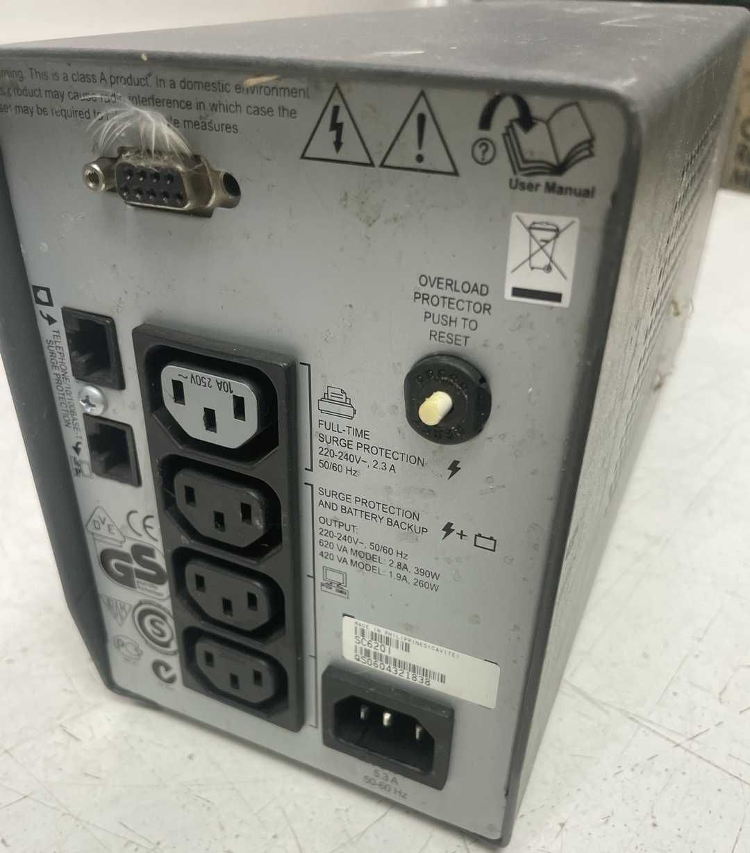 Источник бесперебойного питания APC Smart-UPS SC 620VA