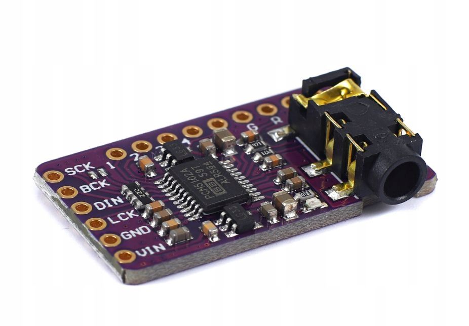 Moduł DAC dekoder PCM I2S audio PCM5102A Rpi + przewody
