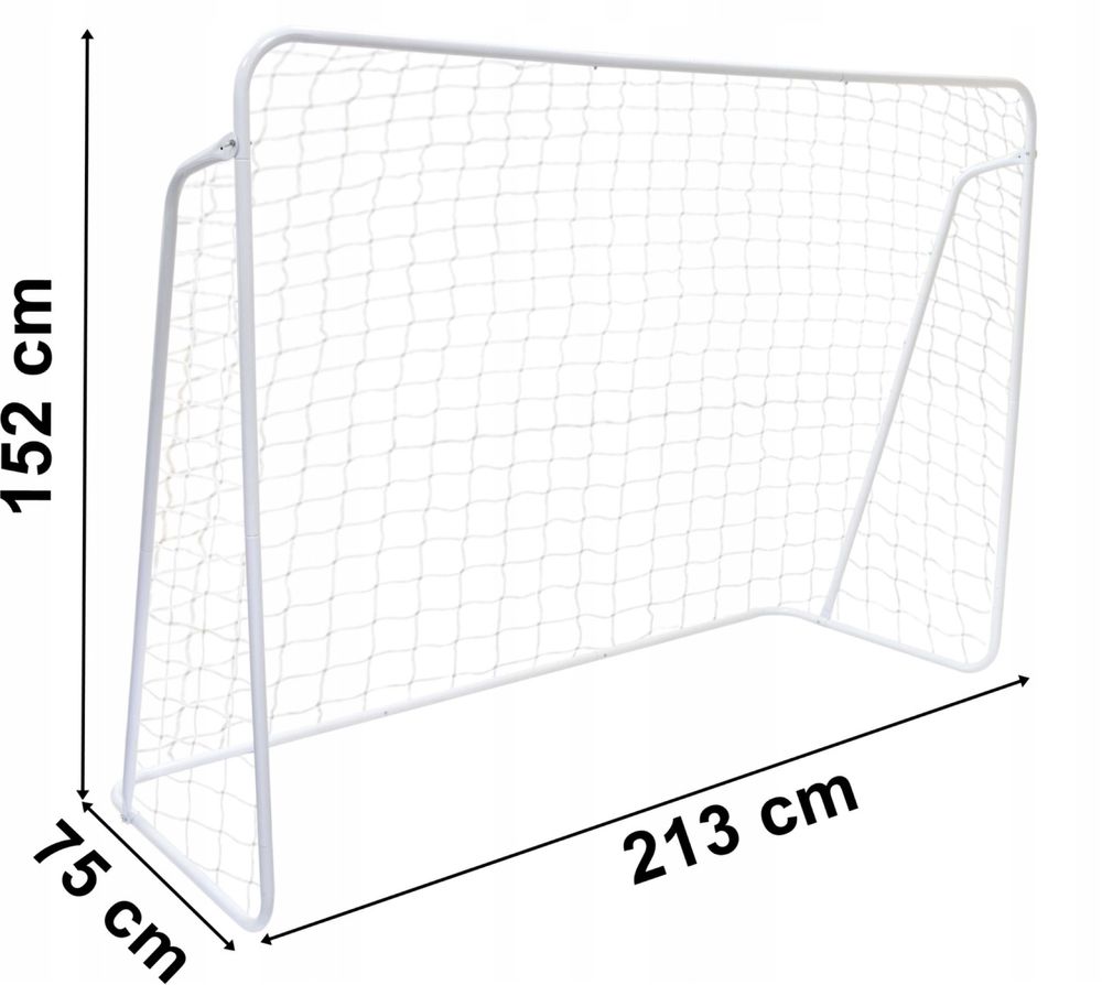 Bramka do piłki nożnej piłkarska duża z siatką 213x152x75 cm