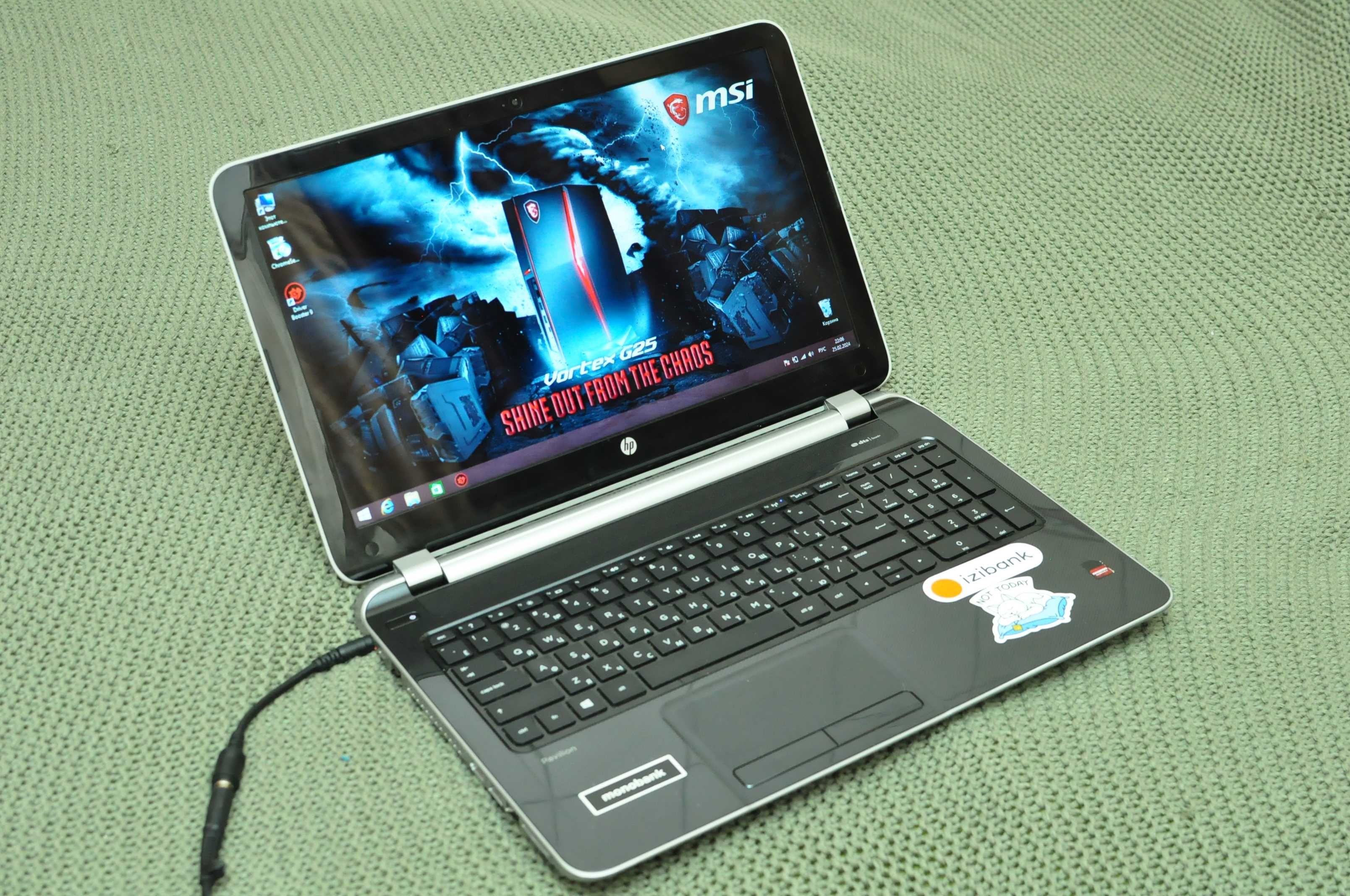 Игровой ноутбук HP 15 (AMD A6/16Gb/500Gb/Radeon 8670m-2Gb)