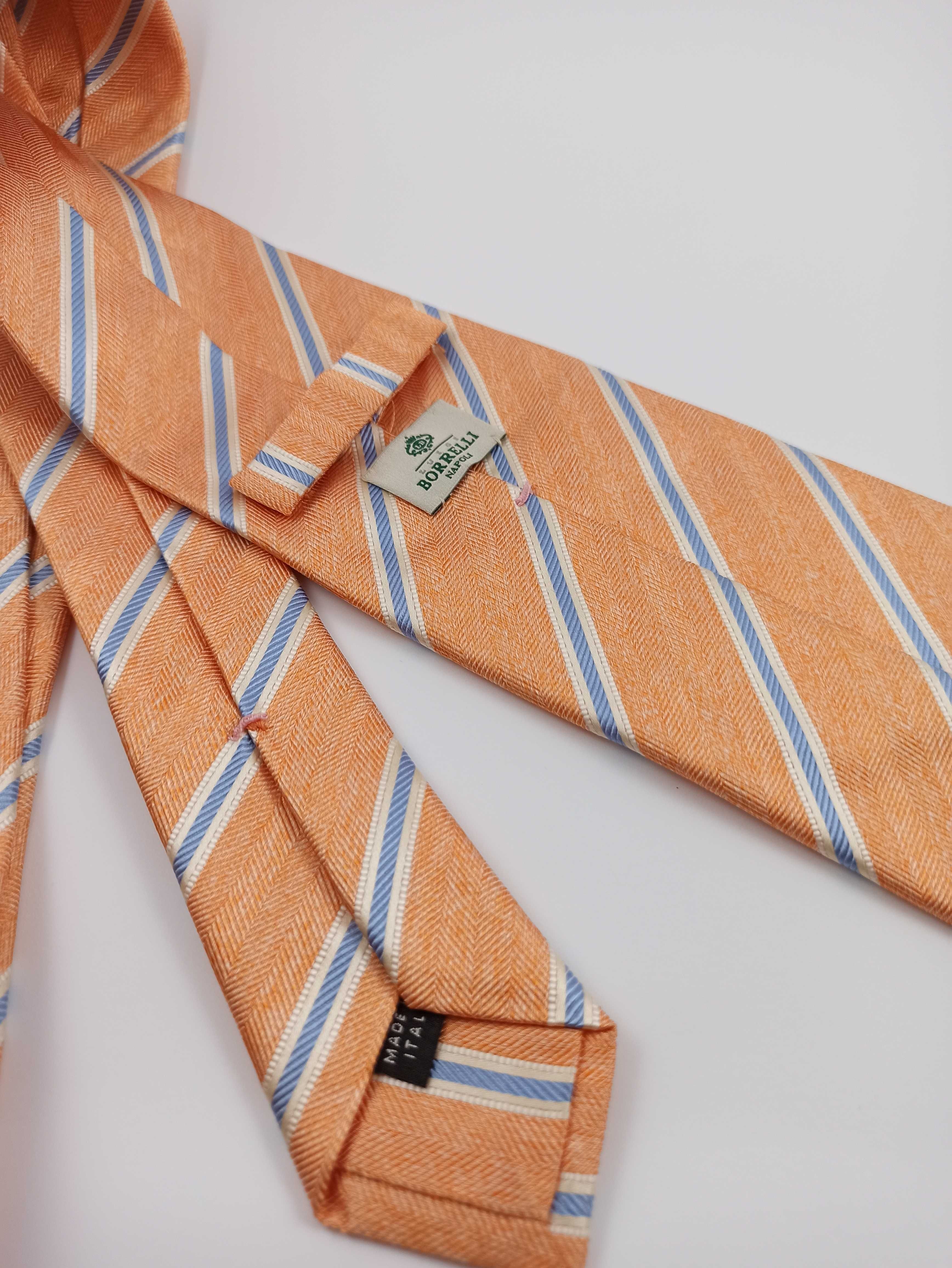 Borrelli Napoli jedwabny krawat w paski