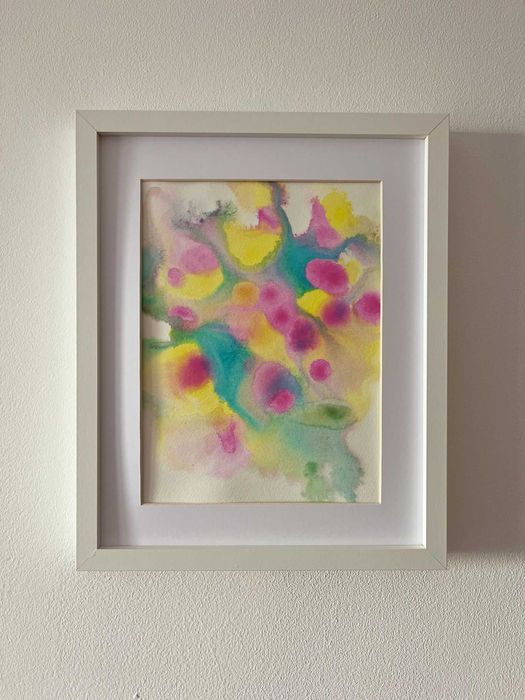 Pintura abstrata em acrílico