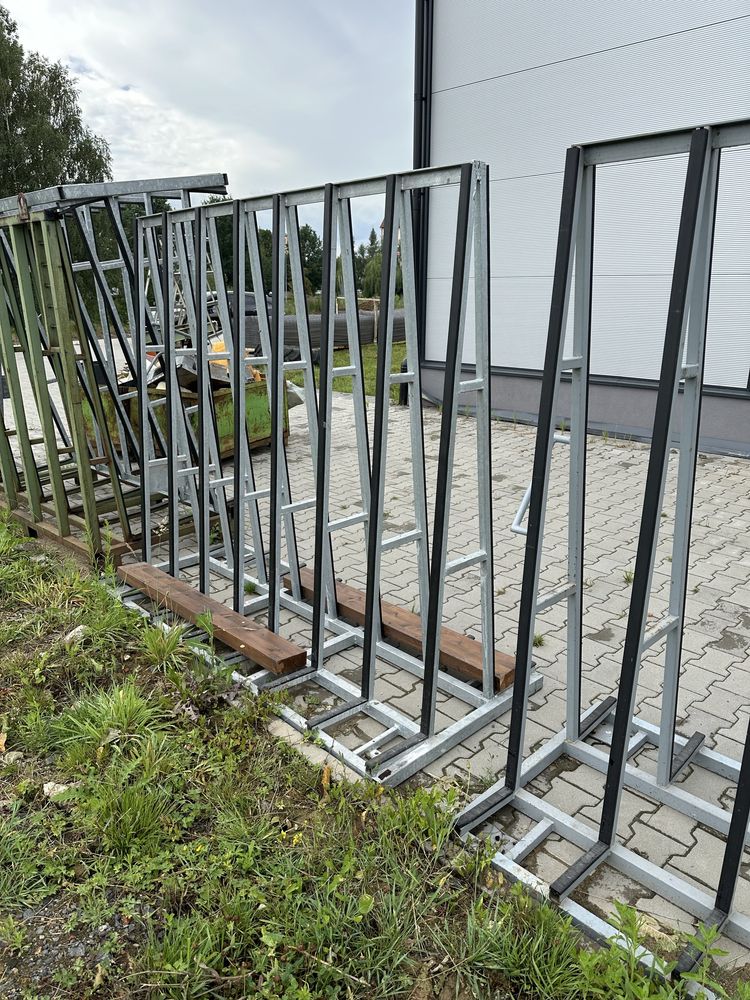 STOJAK NA SZKŁO SZYBY PŁYTY oryginal niemiecki typ A duży 1,2x1,8x2,0m