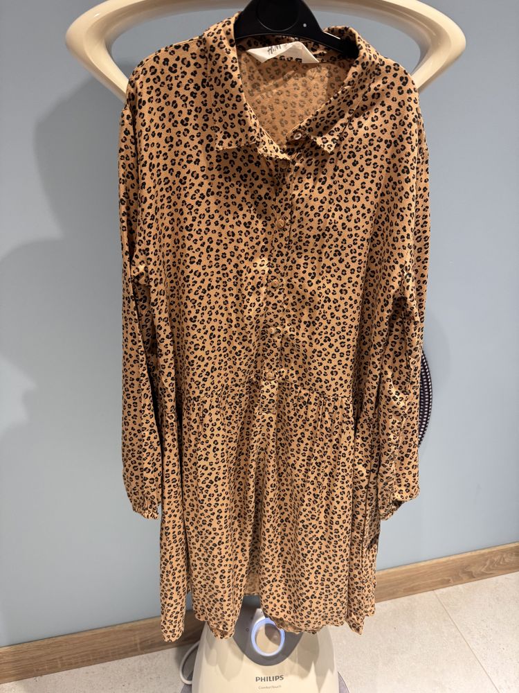 H&M sukienka panterka 140 cm 9-10 nowa bez metki
