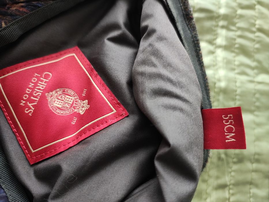 Wełniana zielona czapka kaszkiet Christys London