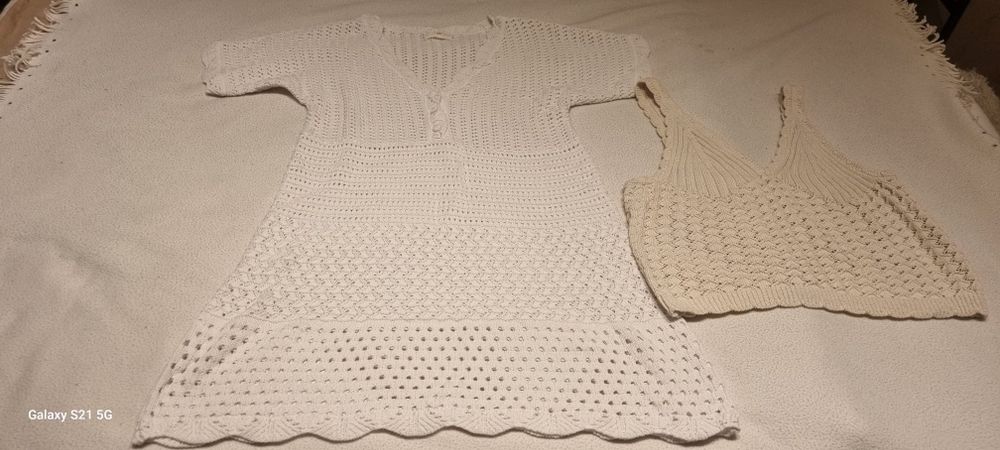 Sukienka damska oraz bluzeczka dzianinowe H&M,rozmiar XL.