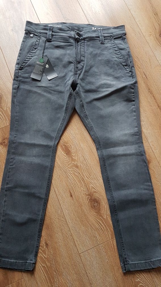 G-Star Raw Iron black superstretch skinny chino męskie spodnie dżinsy